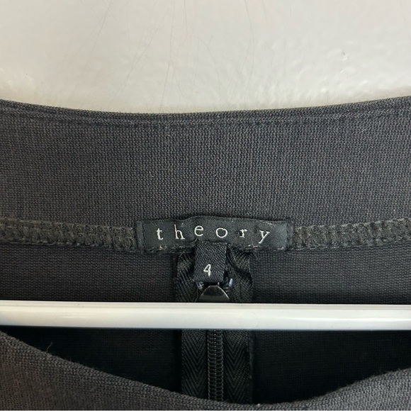 Theory Black Sheath Mini Dress Size 4 - Picture 6 of 10